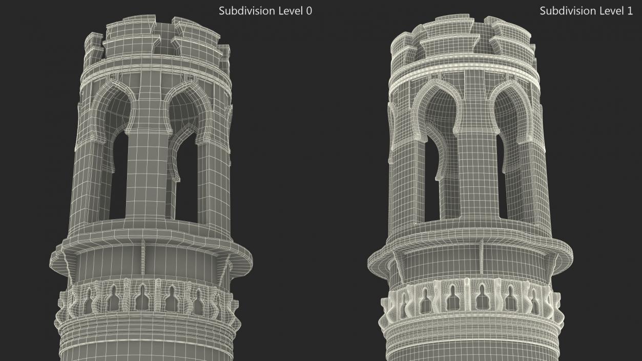 3D Minaret and Remains of Jam UNESCO model