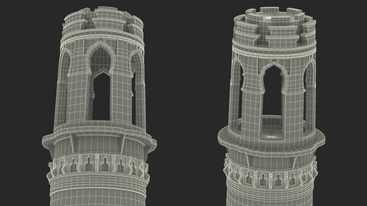 3D Minaret and Remains of Jam UNESCO model