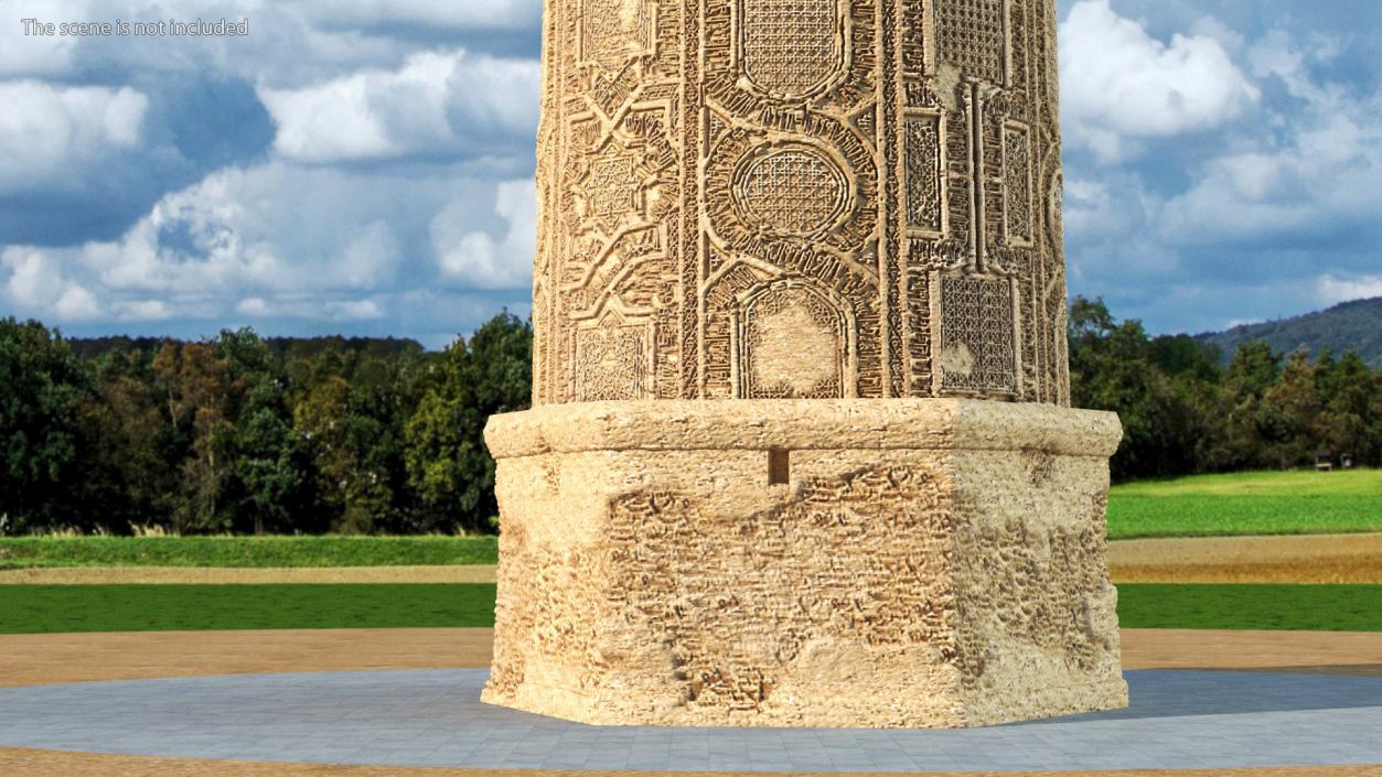 3D Minaret and Remains of Jam UNESCO model