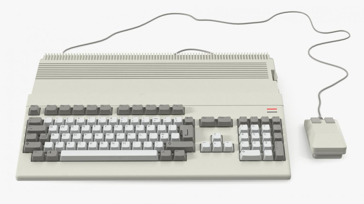 3D Retro Home Computer with Keyboard model