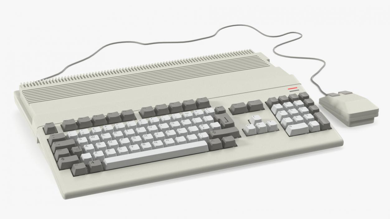 3D Retro Home Computer with Keyboard model