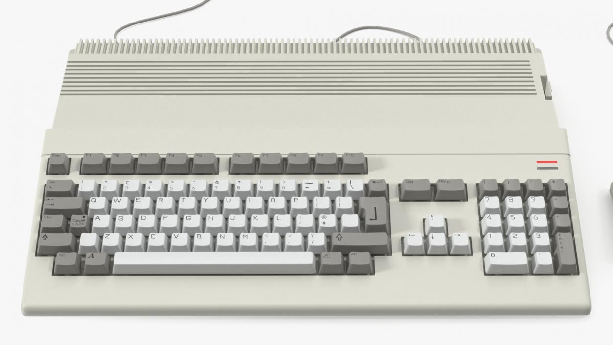 3D Retro Home Computer with Keyboard model