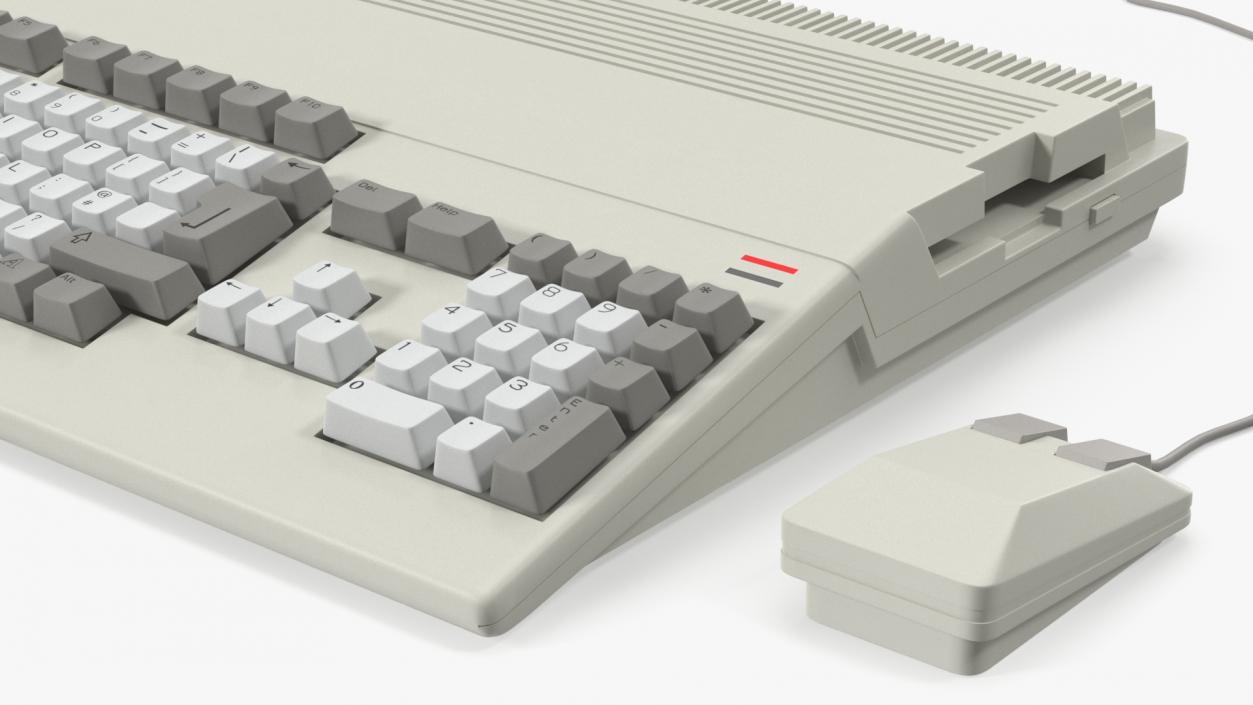 3D Retro Home Computer with Keyboard model