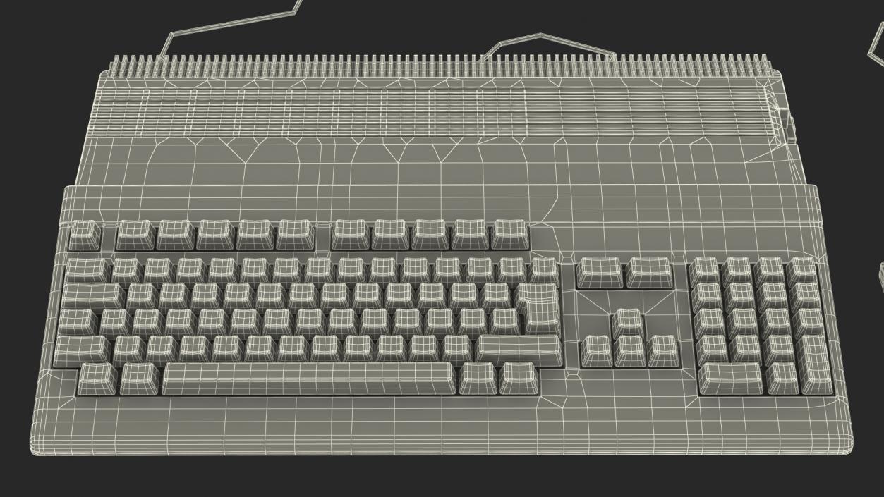 3D Retro Home Computer with Keyboard model