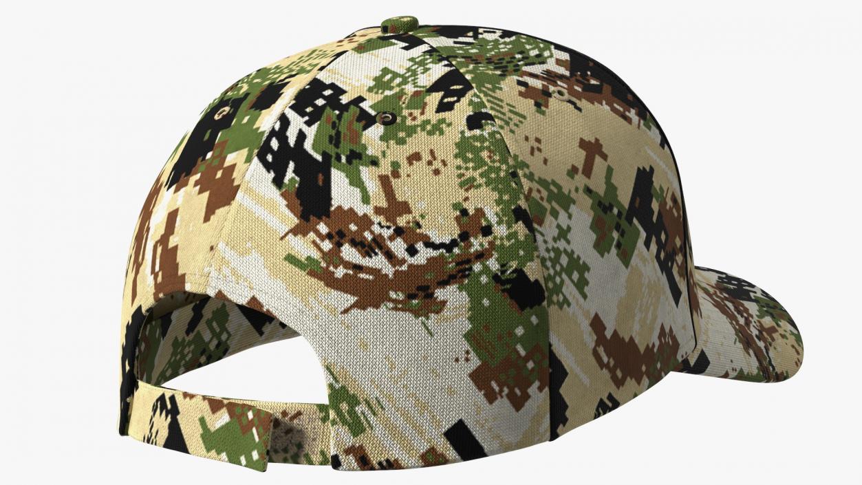 3D Hunting Cap Forest Camo model