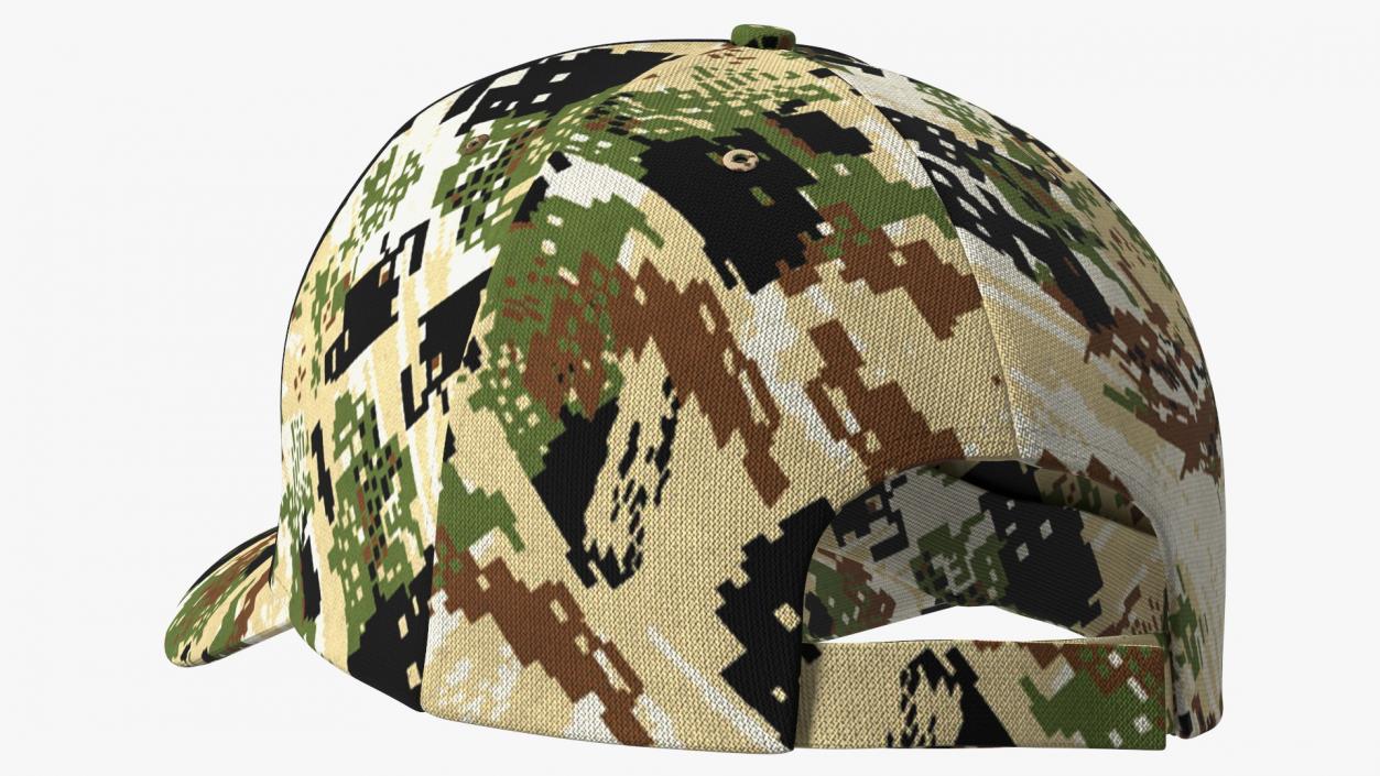 3D Hunting Cap Forest Camo model