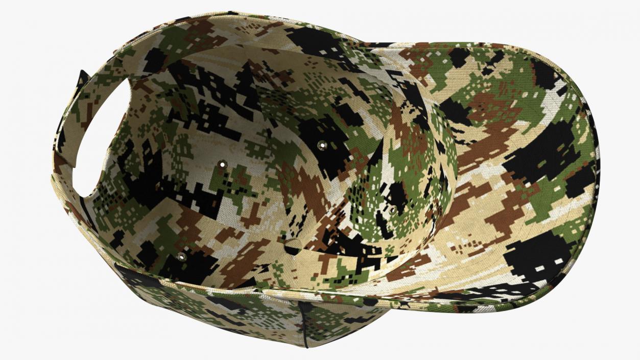 3D Hunting Cap Forest Camo model