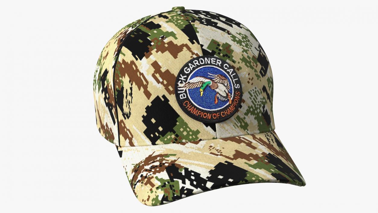 3D Hunting Cap Forest Camo model