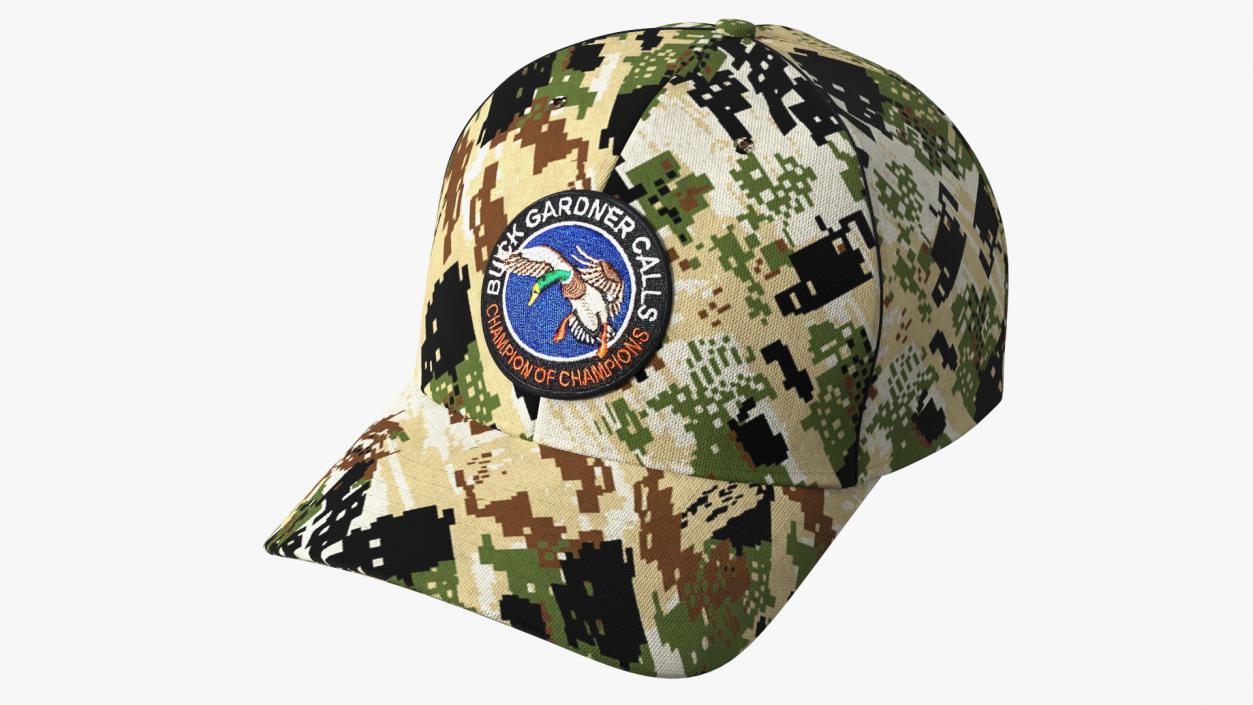 3D Hunting Cap Forest Camo model