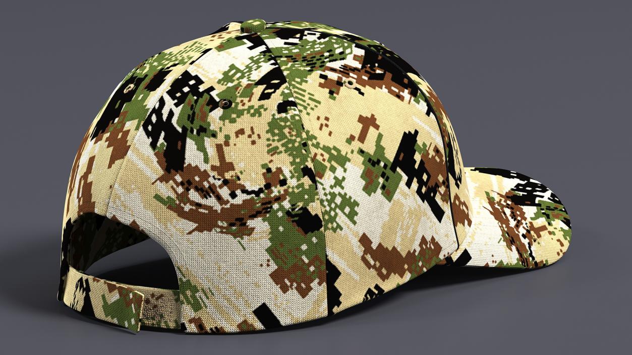 3D Hunting Cap Forest Camo model