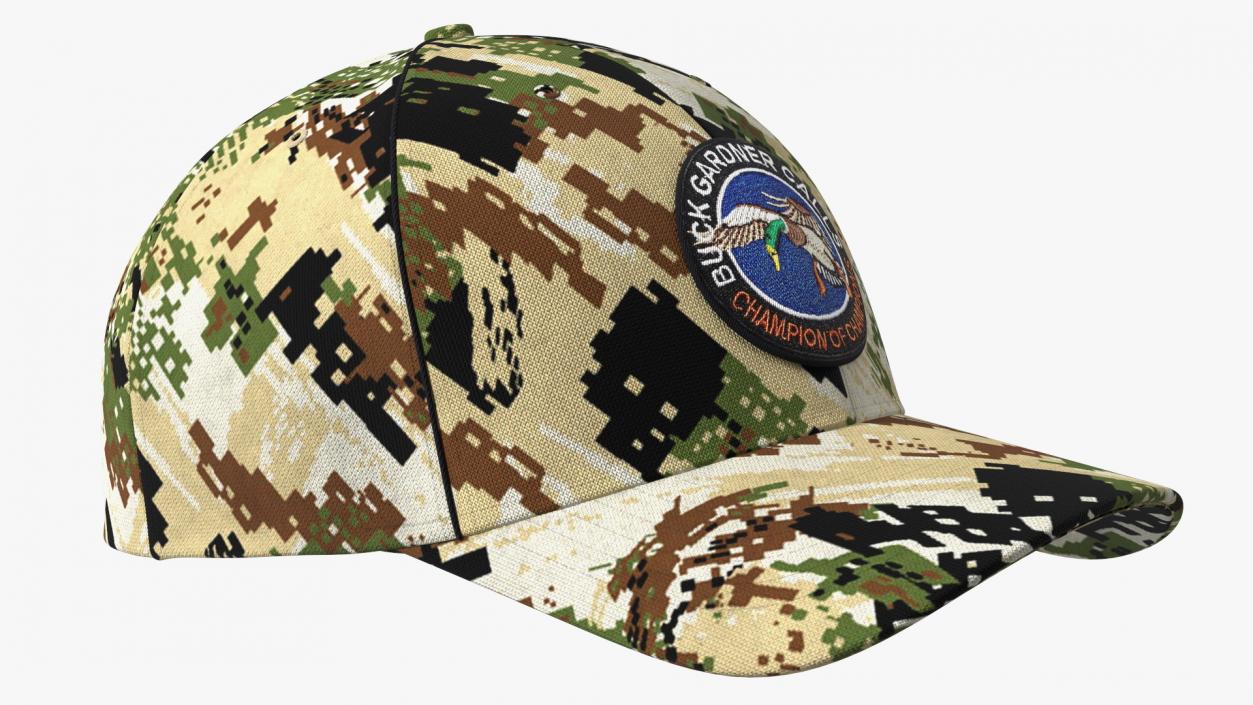 3D Hunting Cap Forest Camo model