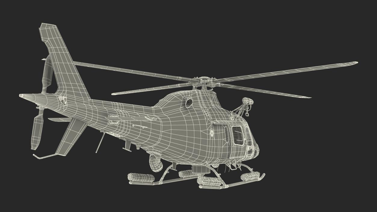 3D model Helicopter AgustaWestland AW119 Police Rigged