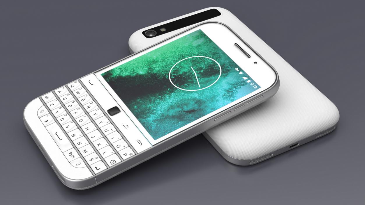 3D Smartphone with Qwerty Keyboard Grey