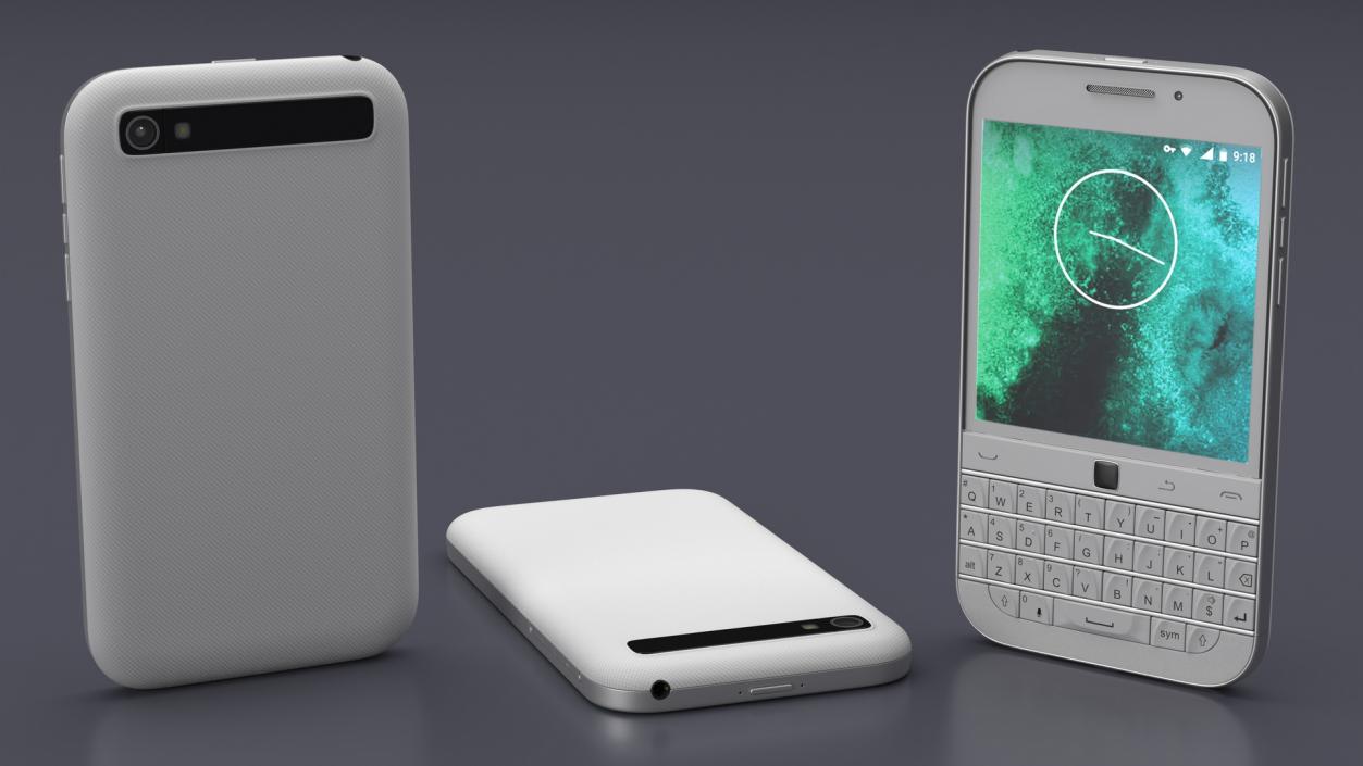 3D Smartphone with Qwerty Keyboard Grey