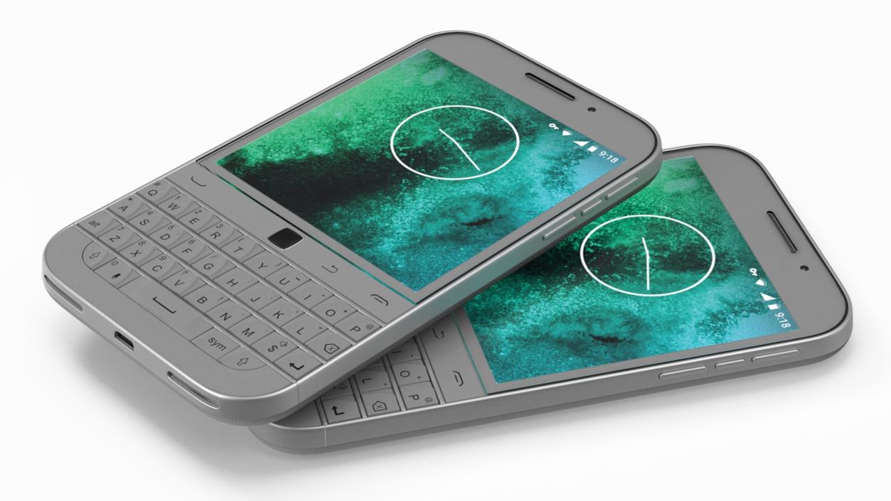 3D Smartphone with Qwerty Keyboard Grey