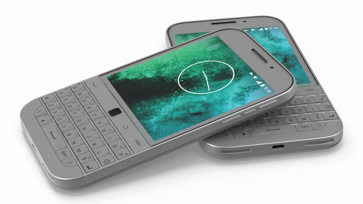 3D Smartphone with Qwerty Keyboard Grey