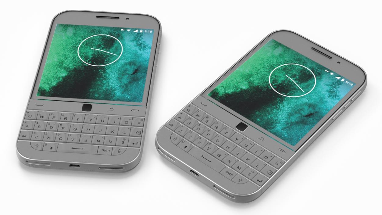 3D Smartphone with Qwerty Keyboard Grey