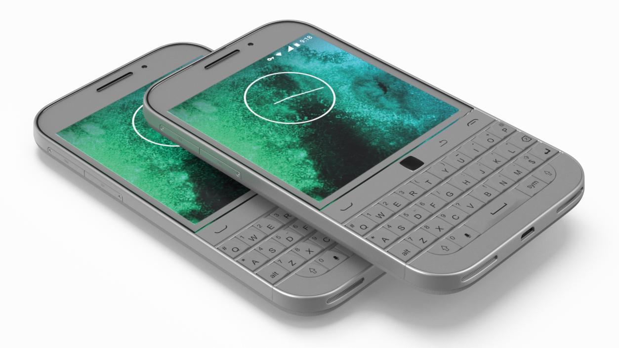 3D Smartphone with Qwerty Keyboard Grey