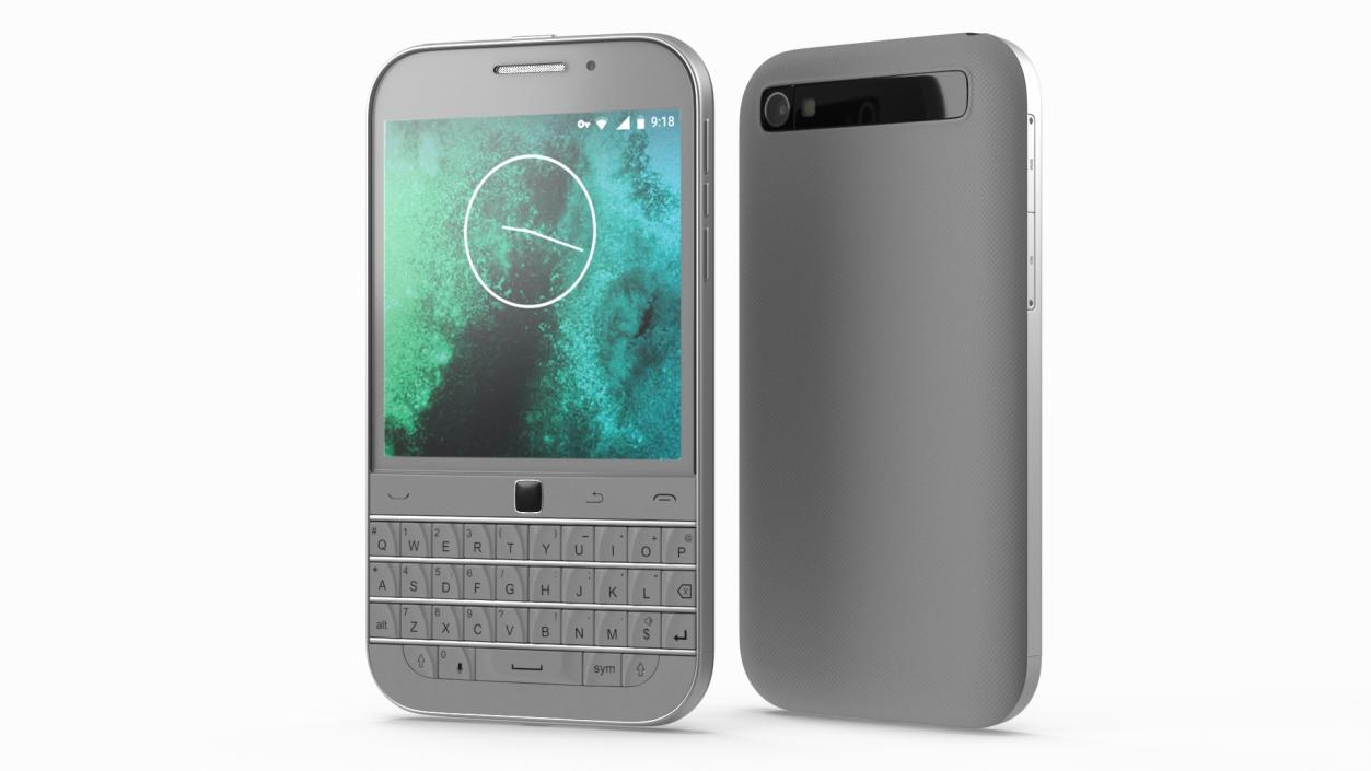 3D Smartphone with Qwerty Keyboard Grey