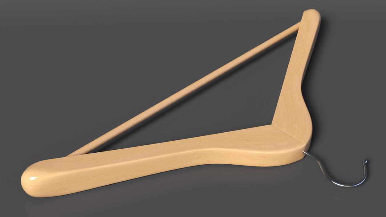 3D Wooden Coat Hanger model