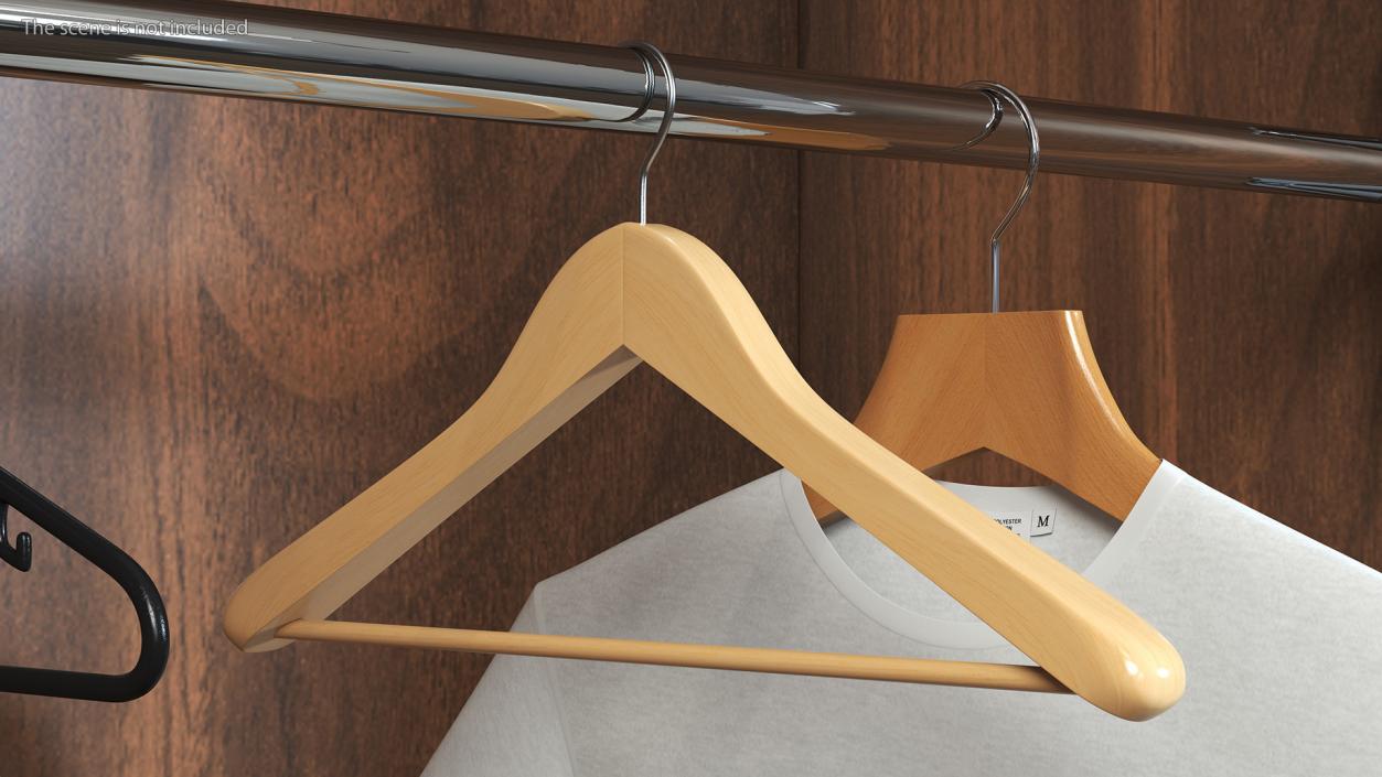 3D Wooden Coat Hanger model