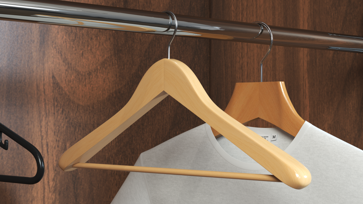 3D Wooden Coat Hanger model