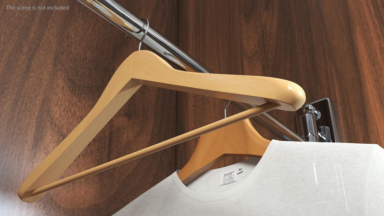 3D Wooden Coat Hanger model