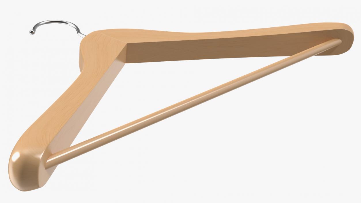 3D Wooden Coat Hanger model