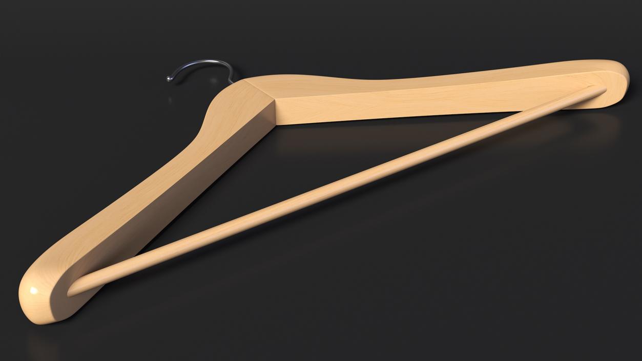 3D Wooden Coat Hanger model