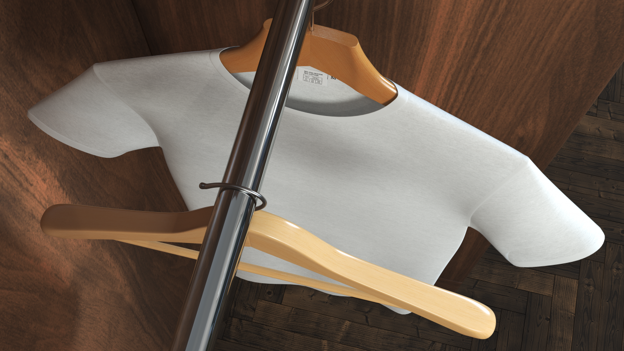 3D Wooden Coat Hanger model