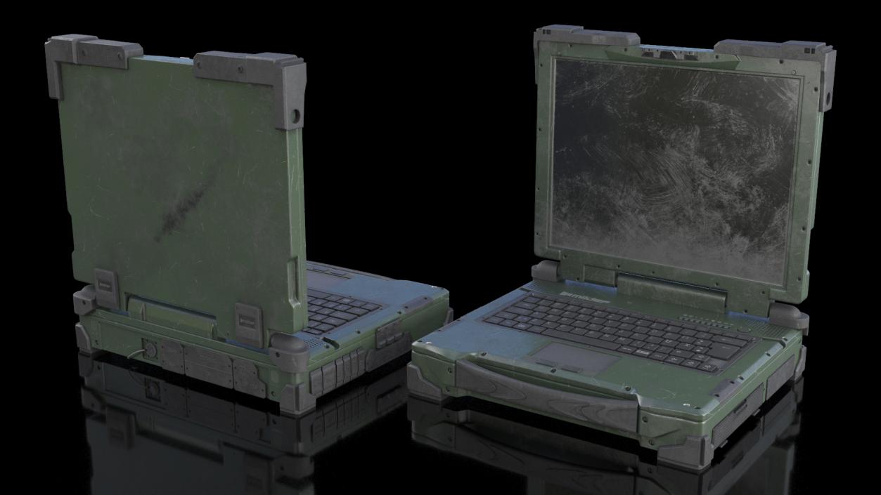 3D Rocky RK12 Army Laptop Old