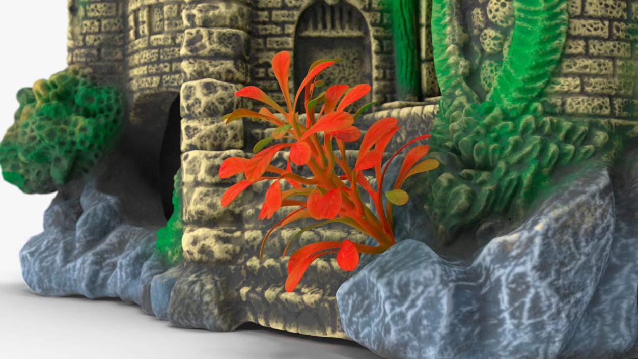 3D model Aquarium Object Castle Ruin Hideout