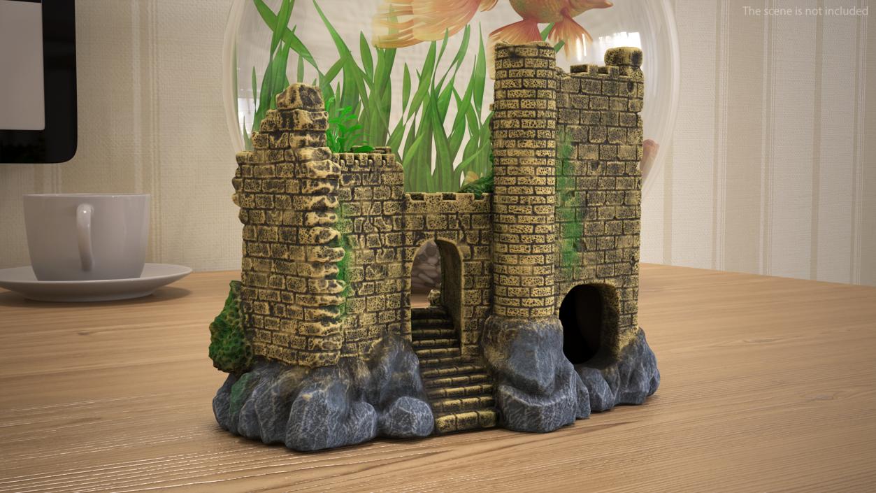 3D model Aquarium Object Castle Ruin Hideout