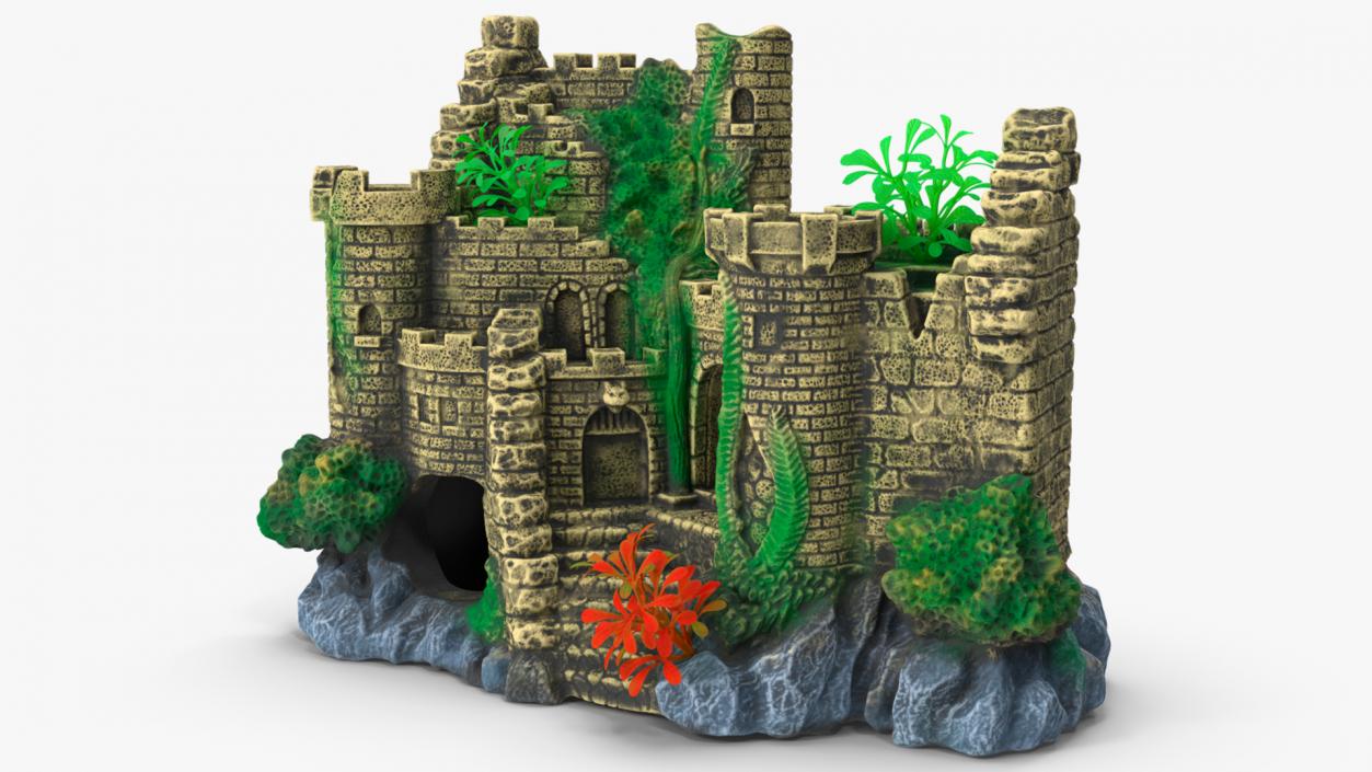 3D model Aquarium Object Castle Ruin Hideout