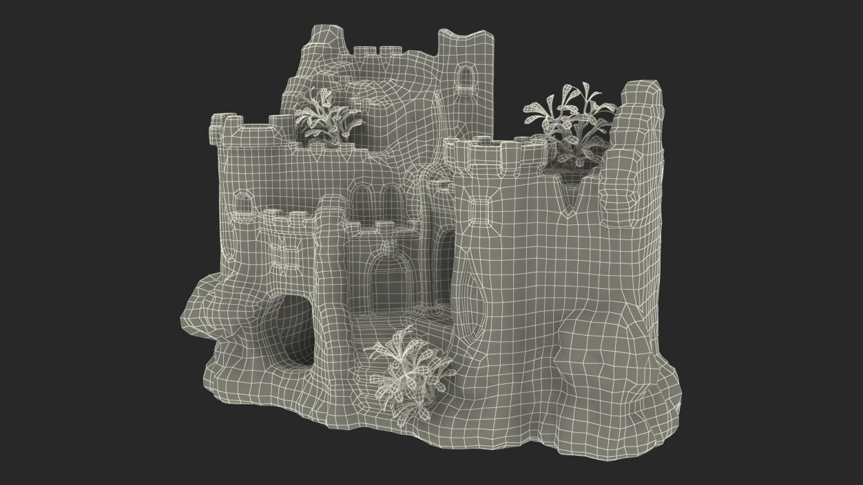 3D model Aquarium Object Castle Ruin Hideout