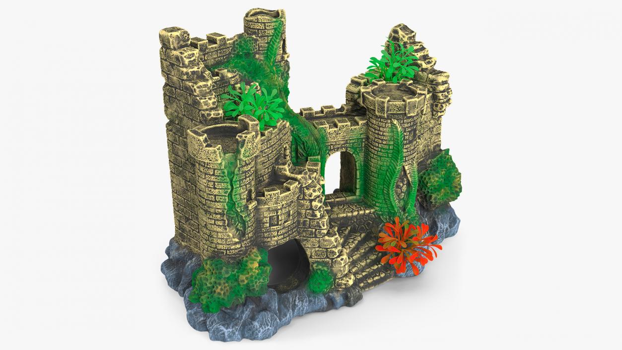 3D model Aquarium Object Castle Ruin Hideout