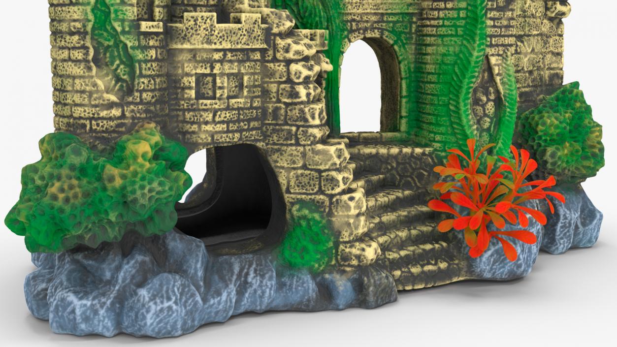 3D model Aquarium Object Castle Ruin Hideout