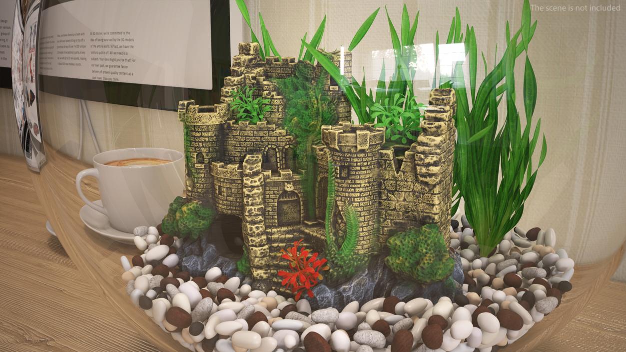 3D model Aquarium Object Castle Ruin Hideout