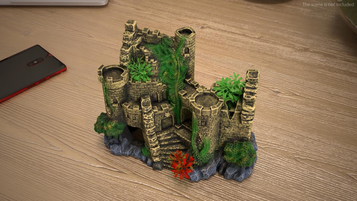 3D model Aquarium Object Castle Ruin Hideout