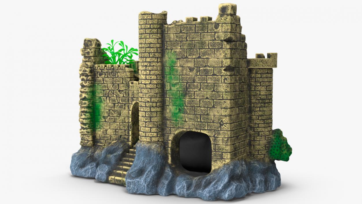 3D model Aquarium Object Castle Ruin Hideout