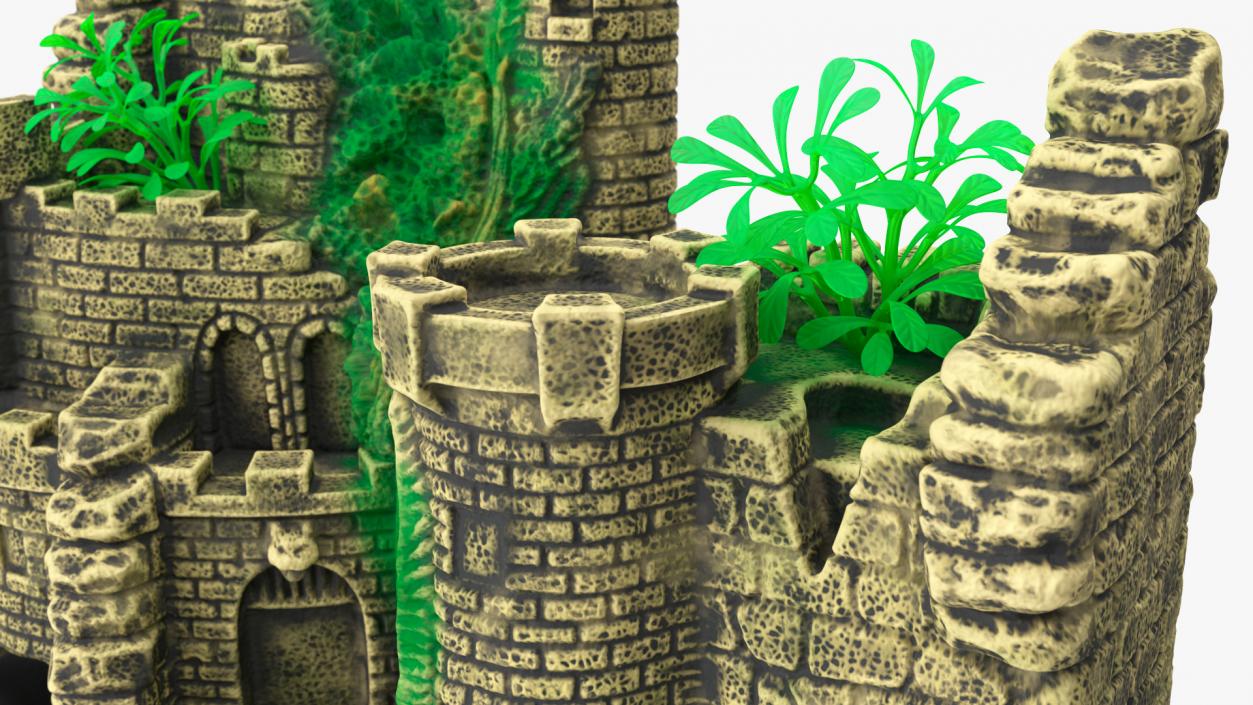 3D model Aquarium Object Castle Ruin Hideout