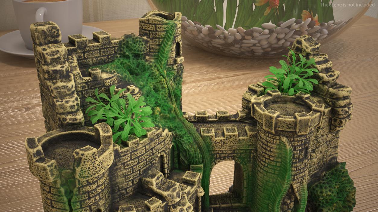 3D model Aquarium Object Castle Ruin Hideout