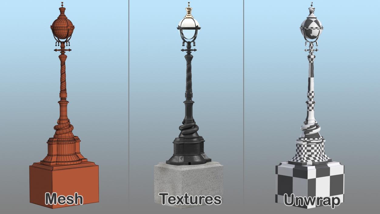 3D Outdoor Decorative Street Lantern model