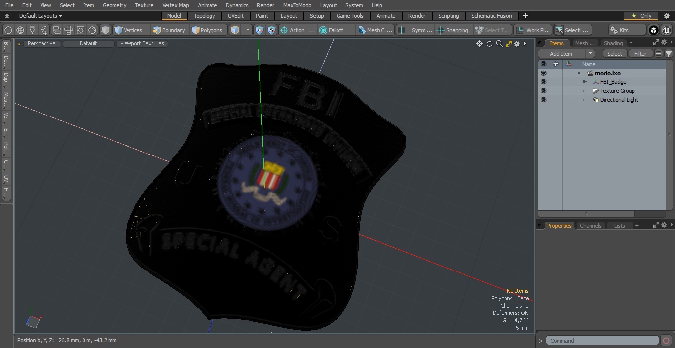 FBI Badge 3D model