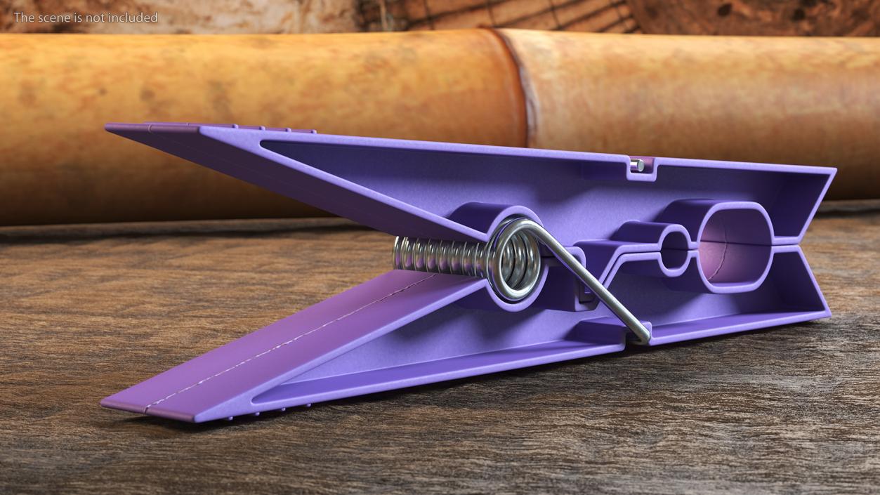 Clothespin Purple 3D