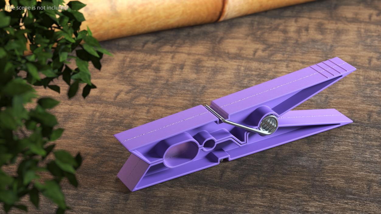 Clothespin Purple 3D