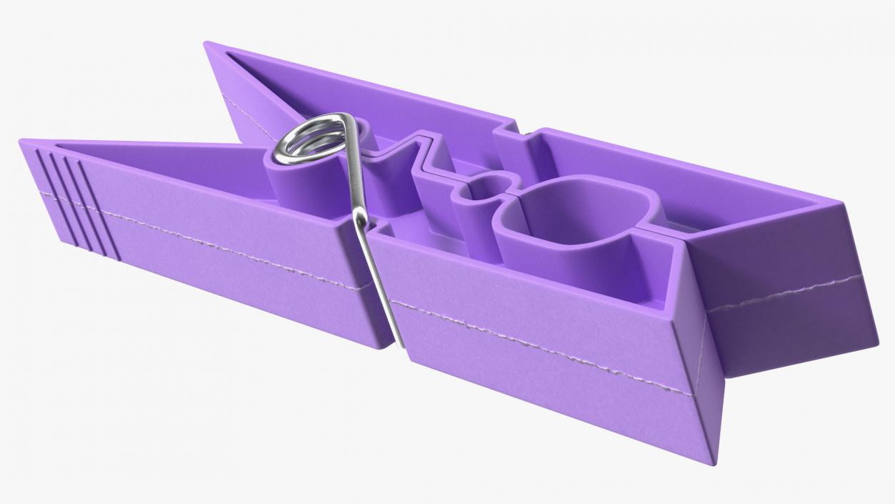 Clothespin Purple 3D