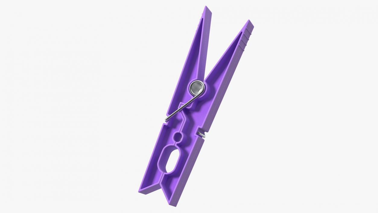 Clothespin Purple 3D