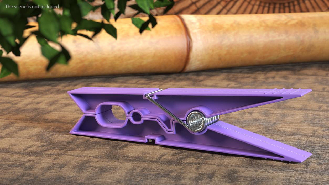 Clothespin Purple 3D