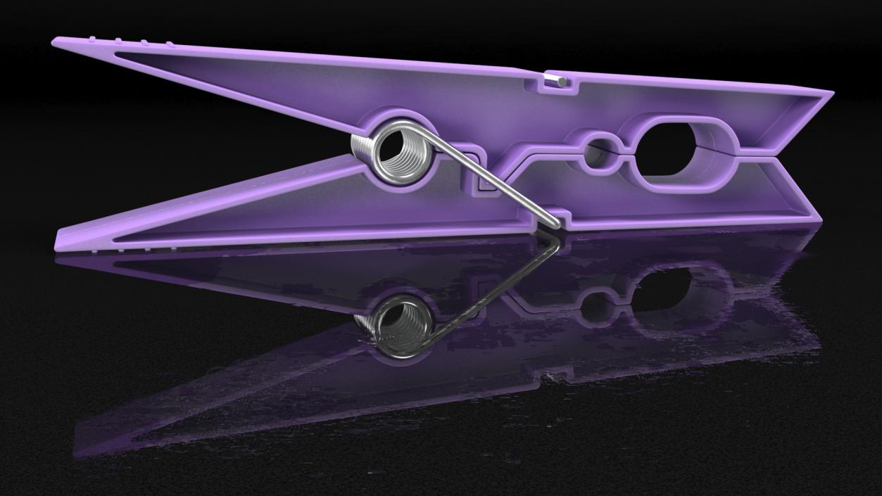 Clothespin Purple 3D